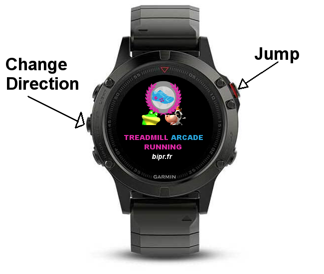 Arcade Running Garmin gamepad with fenix watch