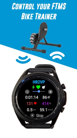 HR2VP Wear OS controls smart trainer