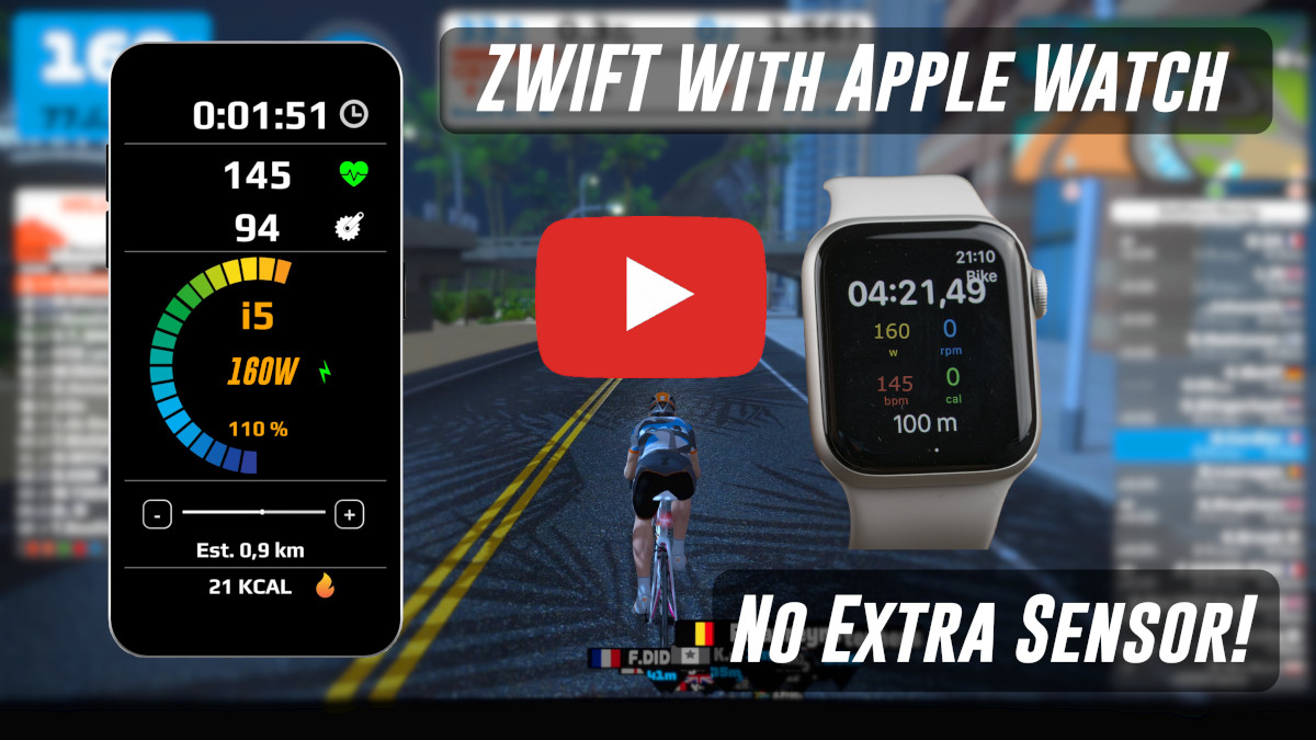 Zwift on any bike with your Apple watch Youtube thumbnail