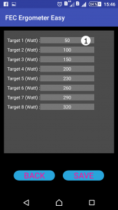 FEC Power Home Trainer targets configuration